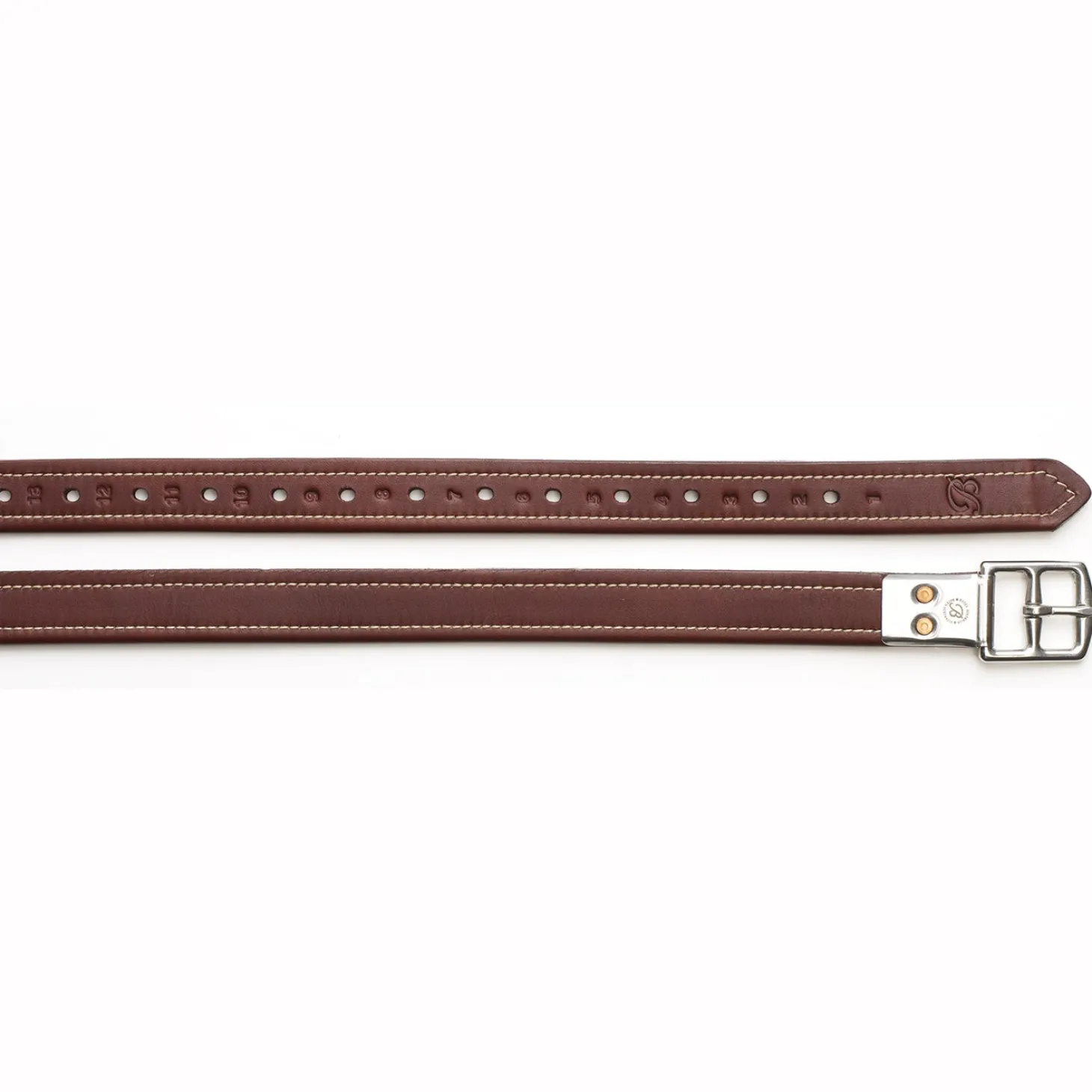 Bates Stirrup Leathers with Contrast Stitching
