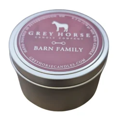 Grey Horse Candle Tin