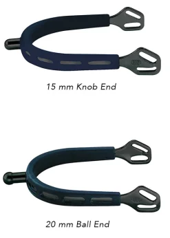Herm Sprenger® Ultra Fit Extra Grip Black Knob Spurs