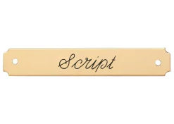 Notched Corner Halter Nameplate - 1 or 2 lines