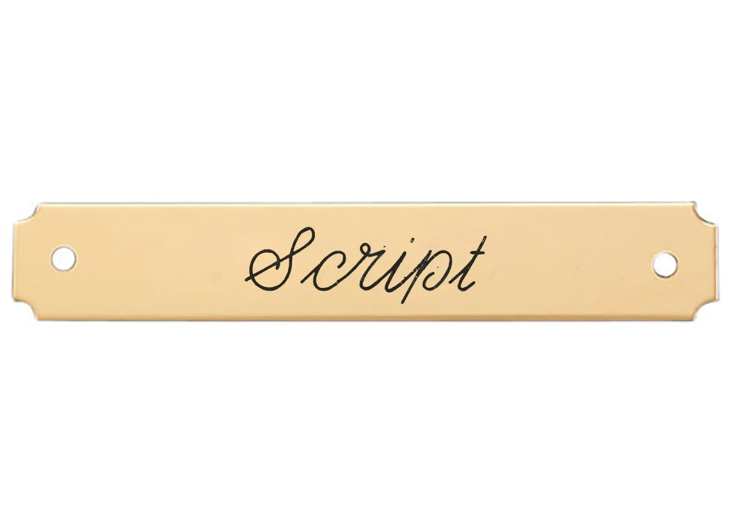 Notched Corner Saddle Nameplate