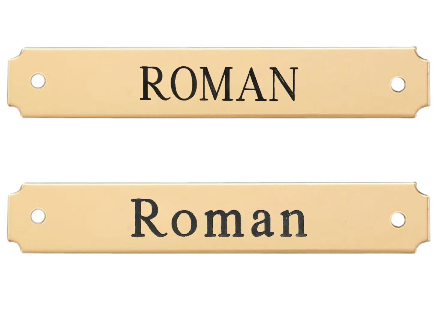 Notched Corner Saddle Nameplate