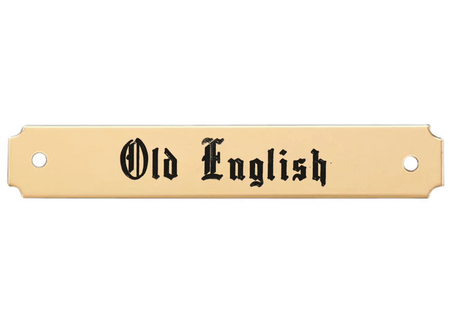 Notched Corner Saddle Nameplate