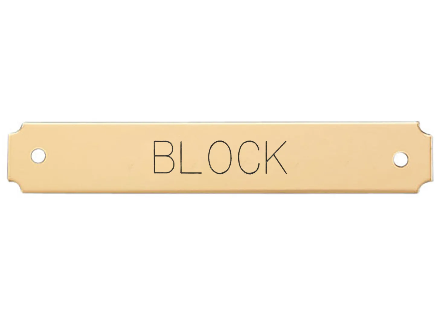 Notched Corner Saddle Nameplate