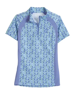 Riding Sport™ Kids’ Airflow Quarter-Zip Print Short Sleeve Shirt