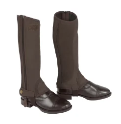 Riding Sport™ Kids’ Synthetic Suede Half Chaps with Silicone Grip Patches