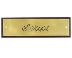 Stall Plate Mounted on Walnut Plaque